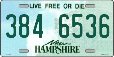 NH license plate 3846536