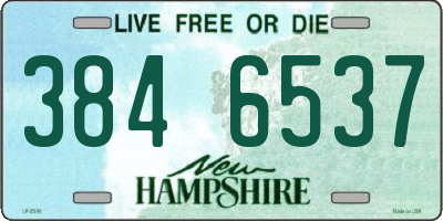 NH license plate 3846537