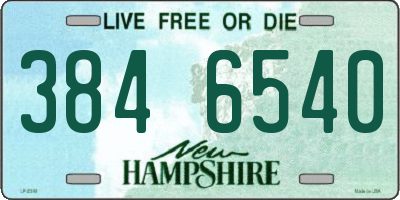 NH license plate 3846540