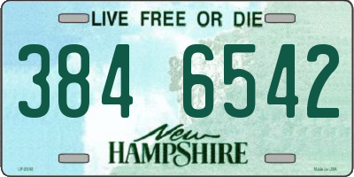 NH license plate 3846542