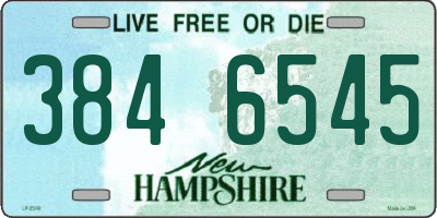 NH license plate 3846545