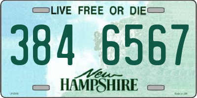 NH license plate 3846567