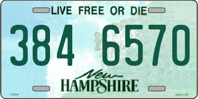NH license plate 3846570