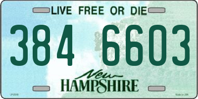 NH license plate 3846603