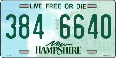 NH license plate 3846640