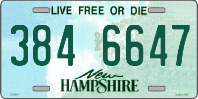 NH license plate 3846647