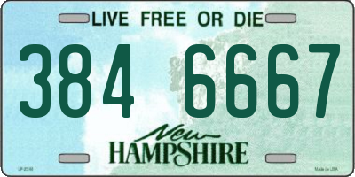 NH license plate 3846667
