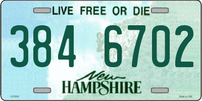 NH license plate 3846702