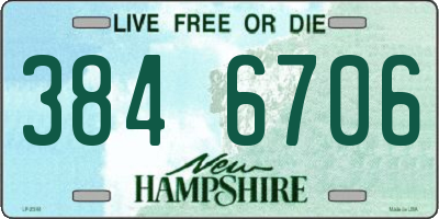 NH license plate 3846706