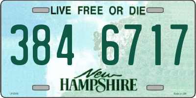 NH license plate 3846717
