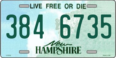 NH license plate 3846735