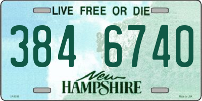 NH license plate 3846740