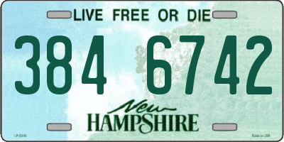 NH license plate 3846742