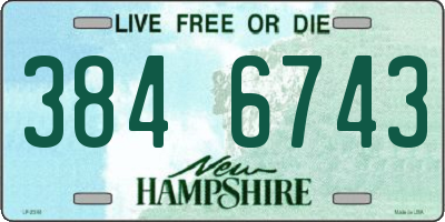 NH license plate 3846743
