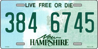 NH license plate 3846745