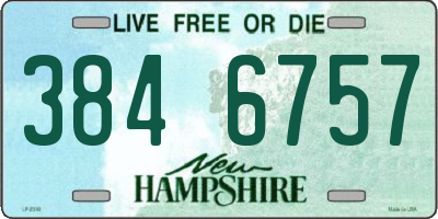 NH license plate 3846757