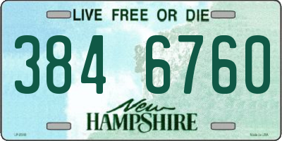 NH license plate 3846760
