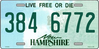 NH license plate 3846772
