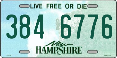 NH license plate 3846776