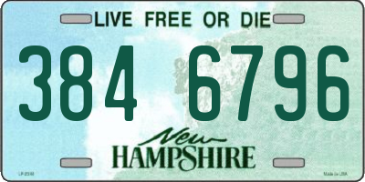 NH license plate 3846796