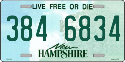 NH license plate 3846834