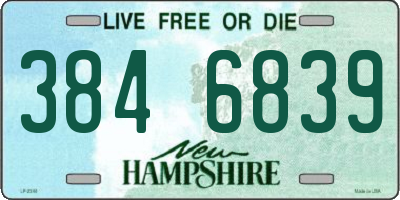 NH license plate 3846839