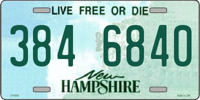 NH license plate 3846840
