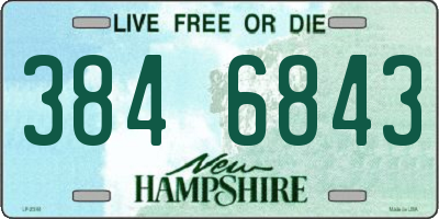 NH license plate 3846843