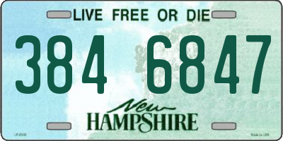 NH license plate 3846847