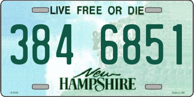 NH license plate 3846851