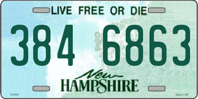 NH license plate 3846863
