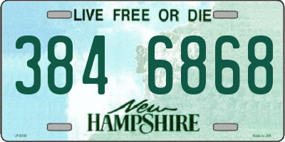 NH license plate 3846868