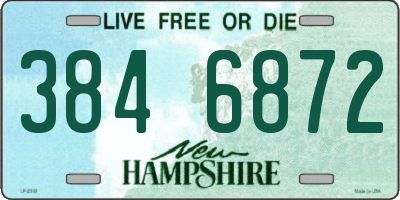 NH license plate 3846872