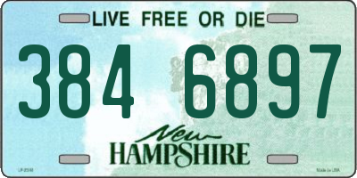 NH license plate 3846897