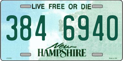 NH license plate 3846940