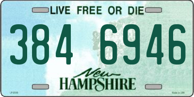NH license plate 3846946