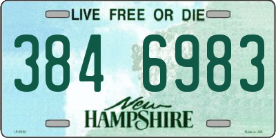 NH license plate 3846983