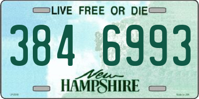NH license plate 3846993