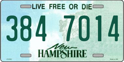 NH license plate 3847014