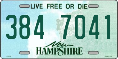 NH license plate 3847041
