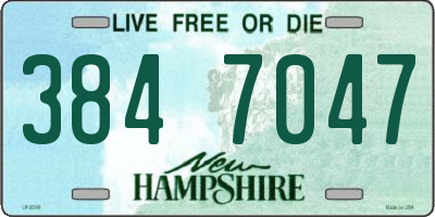 NH license plate 3847047