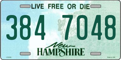 NH license plate 3847048