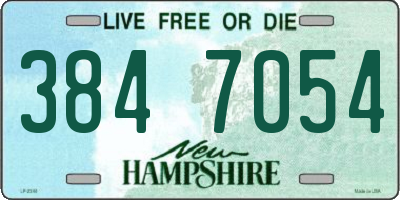 NH license plate 3847054