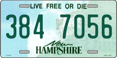 NH license plate 3847056