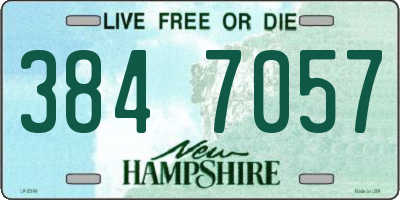 NH license plate 3847057