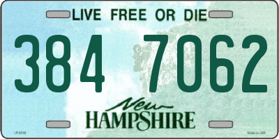 NH license plate 3847062