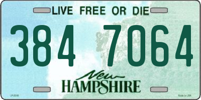 NH license plate 3847064