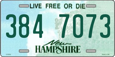 NH license plate 3847073
