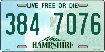 NH license plate 3847076
