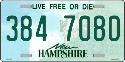 NH license plate 3847080